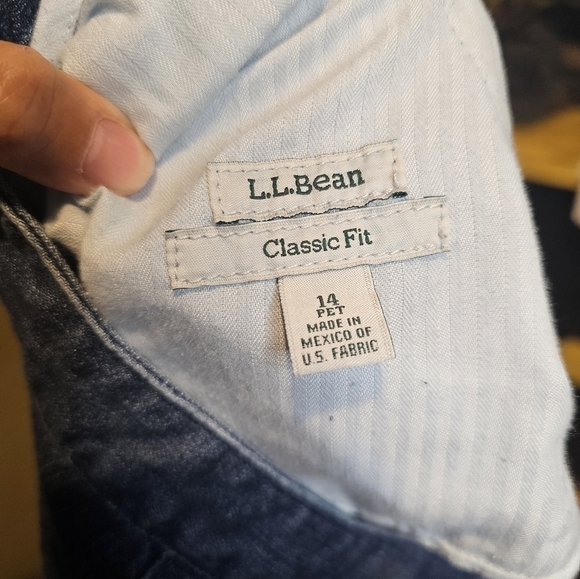 Vintage L.L.Bean jean skirt Size 14 pockets - Picture 3 of 3